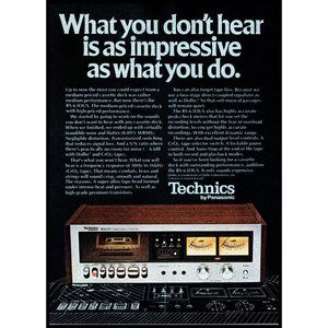 1976 Technics RS-63OUS Cassette Tape Deck Vintage Print Ad Audiophile Wall Art